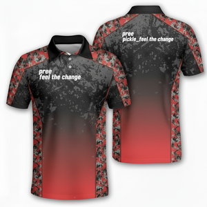 เสื้อโปโลพิคเคิลบอลแบบกำหนดเอง แห้งเร็ว ระบายอากาศได้ดี พิมพ์ลายแบบซับลิเมชั่น ชุดทีมพิคเคิลบอล สำหรับผู้ใหญ่ ใส่ได้ทั้งชายและหญิง รับผลิตแบบ OEM ODM - Product Image 1