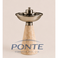 Brûleur à Bakhoor en métal de luxe Ponte avec base en marbre, porte-encens Oud arabe, design élégant et moderne, parfum printanier estival