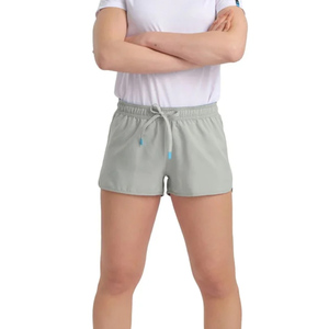Shorts de bain décontractés pour femmes, taille haute, respirants, écologiques, 100 % coton, avec logo personnalisé, directement de l'usine - Product Image 4