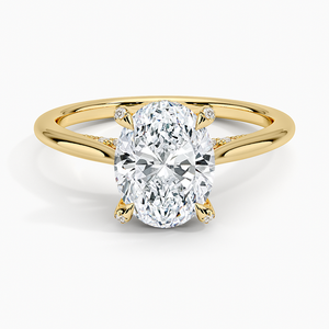 IGI Certified Oval Lab Grown Diamond <b>Split</b> Shank Solitaire <b>Ring</b> 10K/14K/18K Gold 925/935 Silver Engagement Anniversary Gift - Product Image 2