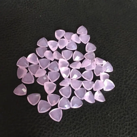 Calcedoine rose naturelle facettée taille trion de 4 mm, qualité supérieure, polie, pierre précieuse en vrac pour la création de bijoux