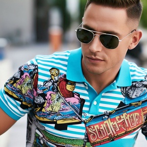 Vente en gros de polos à manches longues avec logo brodé sur mesure T-shirts à manches polo en coton pour hommes grande taille - Product Image 2