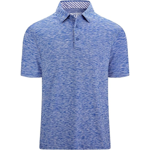 Men's Striped Lightweight Breathable Moisture Wicking Quick-Dry Short <b>Sleeve</b> Casual Polo Shirts - Product Image 2