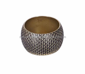 Décoration de table de mariage porte-rond de serviette moderne en laiton rond de serviette classique en métal design macramé personnalisé - Product Image 2