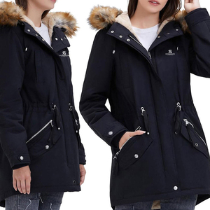 Parka personnalisée pour femme, doublée polaire, en tissu imperméable, fournisseur OEM 2026 - Product Image 6