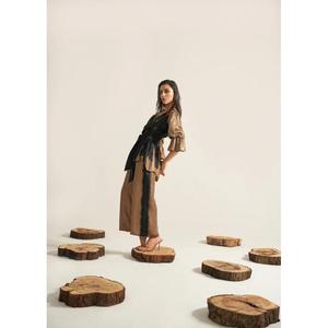 Ensemble coordonné tie-dye pour femme, haut et pantalon de créateur, style contemporain avec ceinture, pour femme - Product Image 4