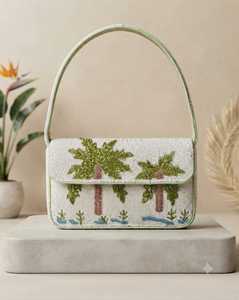 Pochette de mariée perlée avec broderie et sangles, motif bonbon, sac à main de soirée pour femme de haute qualité et mignon - Product Image 5
