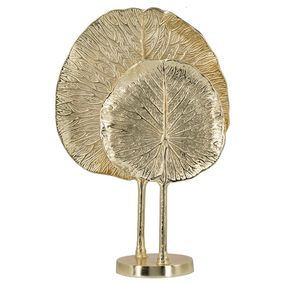 Objeto Decorativo de Mesa Redonda en Metal Dorado que Agrega un Toque Artístico Moderno y un Elegante Atributo Decorativo para Interiores - Product Image 2