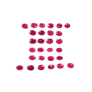 พลอยทับทิมแอฟริกันธรรมชาติทรงรีขนาด 6x4 มม. แบบเจียระไน สำหรับทำเครื่องประดับ พร้อมใช้งาน - Product Image 2