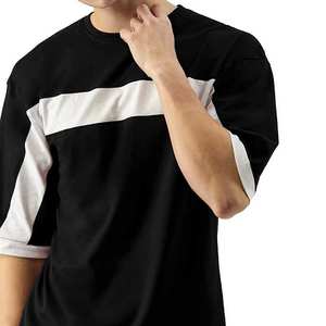 T-shirt en coton surdimensionné pour homme – Haut streetwear tendance à coupe ample avec tissu doux et design moderne - Product Image 3