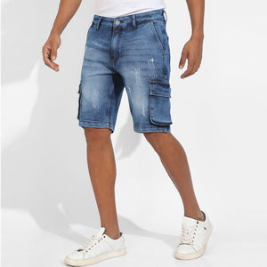 Shorts en jean décontractés pour hommes, personnalisables, écologiques, 100% coton, haute qualité, anti-plis, logo et design personnalisés acceptés - Product Image 1