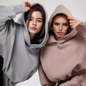 Conjunto de chándal holgado de moda para mujer, de felpa gruesa de 500 g/m², 100% algodón, talla grande - Product Image 4