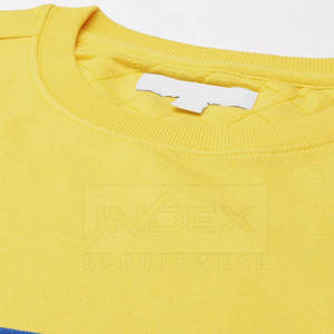 Sudadera de Hombre con Rayas Amarillas, Cuello Redondo, Corte Regular, Tejido de Algodón, Informal, para Otoño, Transpirable - Product Image 5