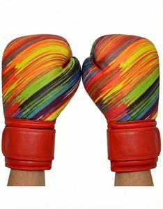 Gants de boxe en cuir personnalisés avec logo imprimé, lacets, doigts entièrement couverts, évacuation de l'humidité, entraînement - Product Image 2