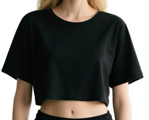 Camiseta Corta de Moda para Mujer, Ropa de Algodón, Venta al por Mayor Directa de Fábrica, Suministro a Granel - Product Image 6