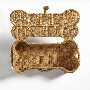 Bone Seagrass Storage <b>Basket</b> - Natural Handmade Storage <b>Basket</b> Wholesale eco-friendly Made in Viet Nam - Product Image 2