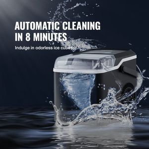 Macchina per il Ghiaccio da Banco Portatile con Funzione di Autopulizia, 9 Cubetti Pronti in 7 Minuti, 26 Libbre in 24 Ore, Include Paletta e Cestello - Product Image 5