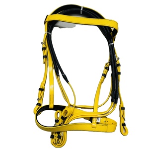 La bride de course avec rênes à boucle est faite de deux couches de sangle en poly de 5/8 "de large et de matériel en acier inoxydable - Product Image 1