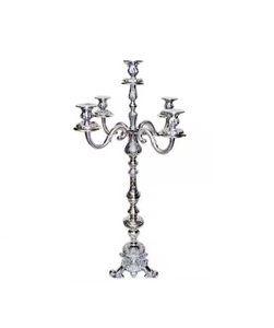 Décoration d'intérieur, chandelier à 5 bras plaqué or de qualité supérieure, décoration de mariage et de maison, fait main - Product Image 1