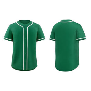 Camiseta de béisbol de alta calidad personalizada en color, 100% poliéster, uniforme de equipo, material sólido, en venta. - Product Image 4