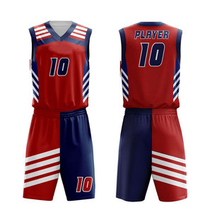 Uniformes de Baloncesto Sublimados Personalizados al por Mayor, Transpirables, que Absorben la Humedad, Conjunto de Uniforme de Equipo de Talla Grande - Product Image 1