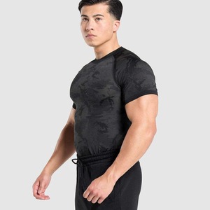 T-shirt de compression pour homme, séchage rapide, fitness, sport, coupe ajustée, manches courtes - Product Image 3