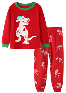 Conjunto de pijamas navideños de Mickey Mouse para bebés, camiseta de manga larga con cuello redondo y pantalones a rayas, ropa de dormir de invierno - Product Image 3
