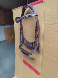 Brida De Filete de caballo de cuero cómodo de alta calidad, fantasía anatómica cosida con piel de oveja extraíble - Product Image 3