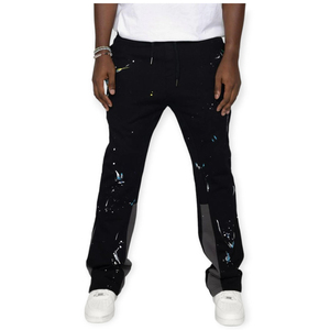 Pantalon de jogging évasé décontracté pour homme en molleton bouclette, style streetwear, respirant, écologique, coupe ample - Product Image 2