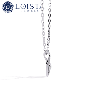925 Sterling <b>Silver</b> Round Brilient Cut Lab Grown Diamond Pendant Heart shape With IGI certified for <b>Women's</b> Luxury Jewelry - Product Image 2