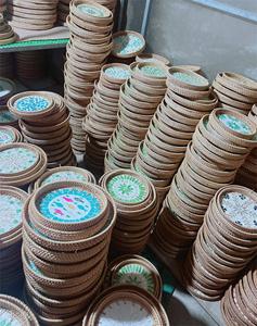 ถาดหวายสานมือประดับเปลือกหอย ถาดเสิร์ฟตกแต่งสำหรับโรงแรมร้านอาหาร ขายส่ง - Product Image 5