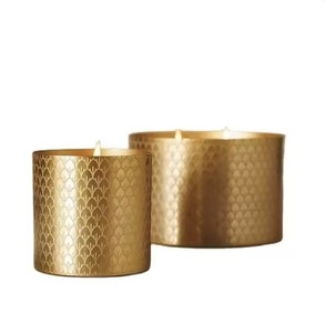 Luxurious Gold Metal Candle Holders Round Shape Custom Volumes Art Candle Home Decoration Air Freshening - Product Image 1