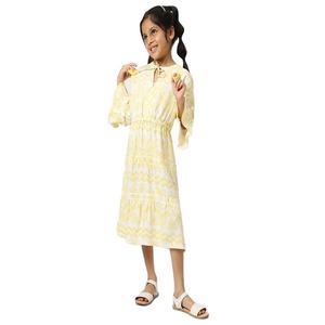 Robe en lin bohème de créateur la plus vendue pour filles – Qualité supérieure, motif gaufré, look décontracté d'été pour la plage et les vacances – Vente en gros pour enfants - Product Image 1