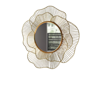 Modern Luxury Gold Metal Wall Mirror Round Decorative Mirror With Frame Wall Art For Living Room Hotel & Entryway Decor - Product Image 6