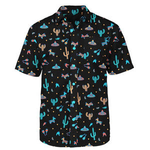 New Summer Men's Button <b>Down</b> Full Printing Floral Oversize Short Sleeve Beach Comfortable Breathable Vacation Hawaiian Shirts - Product Image 4