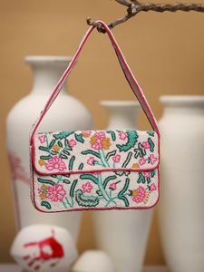 Bolso de Mano Tipo Clutch, Bordado Geométrico Hecho a Mano, con Cuentas, Bolso de Hombro Casual para Mujer, Diseño de Lujo, Personalizado, OEM, Venta al Por Mayor - Product Image 1