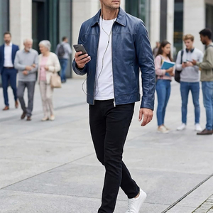 Veste en cuir professionnelle pour homme, coupe ajustée, en véritable peau de mouton, style formel et luxueux, vêtement d'extérieur haut de gamme - Product Image 6