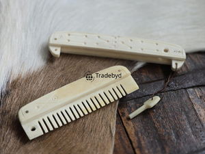 Peine de Hueso Artesanal Tradebyd, Herramienta de Lujo para el Cuidado del Cabello, Peine Suave para Desenredar para Hombres y Mujeres - Product Image 3