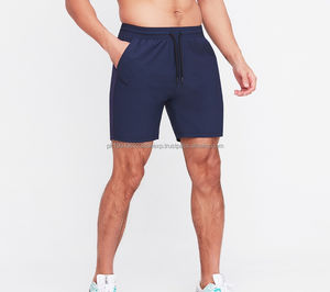 กางเกงวิ่งขาสั้นผ้าไอซ์ซิลค์ระบายอากาศได้ดีกางเกงยิมลำลองกีฬาของผู้ชายมีกระเป๋าซิป - Product Image 3