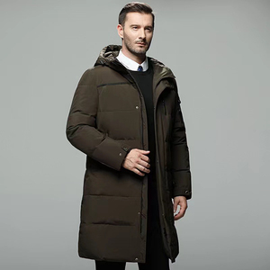 2026 Winter <b>Men's</b> <b>Long</b> Oversize 5XL Hooded Zipper Closure Eco-Friendly Breathable Bubble Puffer Down <b>Coat</b> - Product Image 4