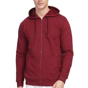 Sudaderas con capucha térmicas extragrandes con cremallera, logotipo personalizado, hombros caídos, 100% algodón, transpirables para hombre, en oferta 2026 - Product Image 4
