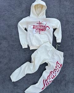 Custom Streetwear Tracksuit <b>Men</b> <b>Pullover</b> Hoodie Sweatpants Manufacturer - Product Image 2