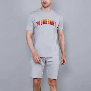 Nouvel ensemble décontracté 2 pièces KJ été 2026 : T-shirt à manches courtes délavé et short cargo – Tenue de sport respirante en maille pour homme - Product Image 1