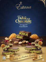 Venta al por mayor de barras de chocolate estilo Dubái ESTANA, envueltas en film, chocolate dulce sólido, chocolate con leche cubierto, Kunafa, pistacho - Product Image 6