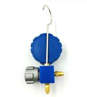 Manomètre de test de pression pour réfrigérant avec vanne de visualisation VMG-1-S-L, conception à manifolds simples, outil de charge de réfrigérant