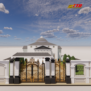 Porte en fer élégante de la marque TTD, fabriquée à Ho Chi Minh, au Vietnam, modèle 1, portes de sécurité, design de portail de mur composite pour la sécurité à domicile - Product Image 2