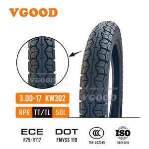 Pneu de moto premium 2.75-17 TT à motif profond, pneus de moto à haute résistance pour les trajets en ville - Product Image 2