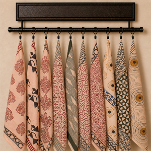 Pañuelo Cuadrado de Algodón Teñido Natural Premium Craftjaipur con Estampado Artesanal, Pañuelo para la Cabeza, Venta al por Mayor, Accesorios para Bolsos Pequeños - Product Image 2
