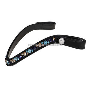 Bande de front de cheval équestre en cuir léger de qualité supérieure avec strass multicolores hotfix bling bandeau de front - Product Image 6