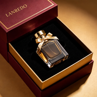 Flacon de parfum de luxe en verre plat personnalisé 30ml 50ml 100ml, flacon pulvérisateur vide à col serti avec impression sérigraphique